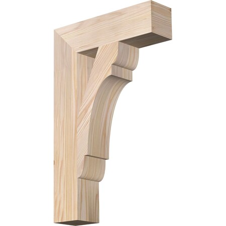 Ekena Millwork Olympic Block Smooth Bracket, Douglas Fir, 3 1/2"W x 14"D x 22"H BKT04X14X22OLY05SDF